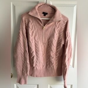 J. Crew Women's Cable-Knit Half-Zip Sweater in Supersoft Yarn